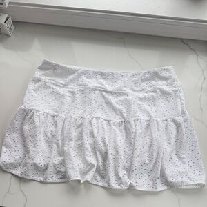 Lilly Pulitzer Gardenia Resort White Match Point Eyelet Skort Size Large